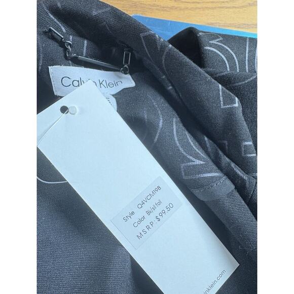 Calvin Klein Jacket Womens Size 2X Black Abstract All Over Logo Athleisure New - Picture 12 of 13